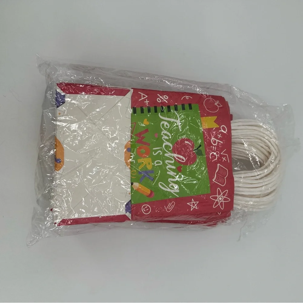 Set of 25 Gift Bags Teacher Appreciation Present 2 Handle Goody Bags Unused